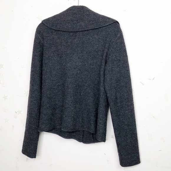 JOSEPH A Gray boiled wool button down jacket - Picture 7 of 8